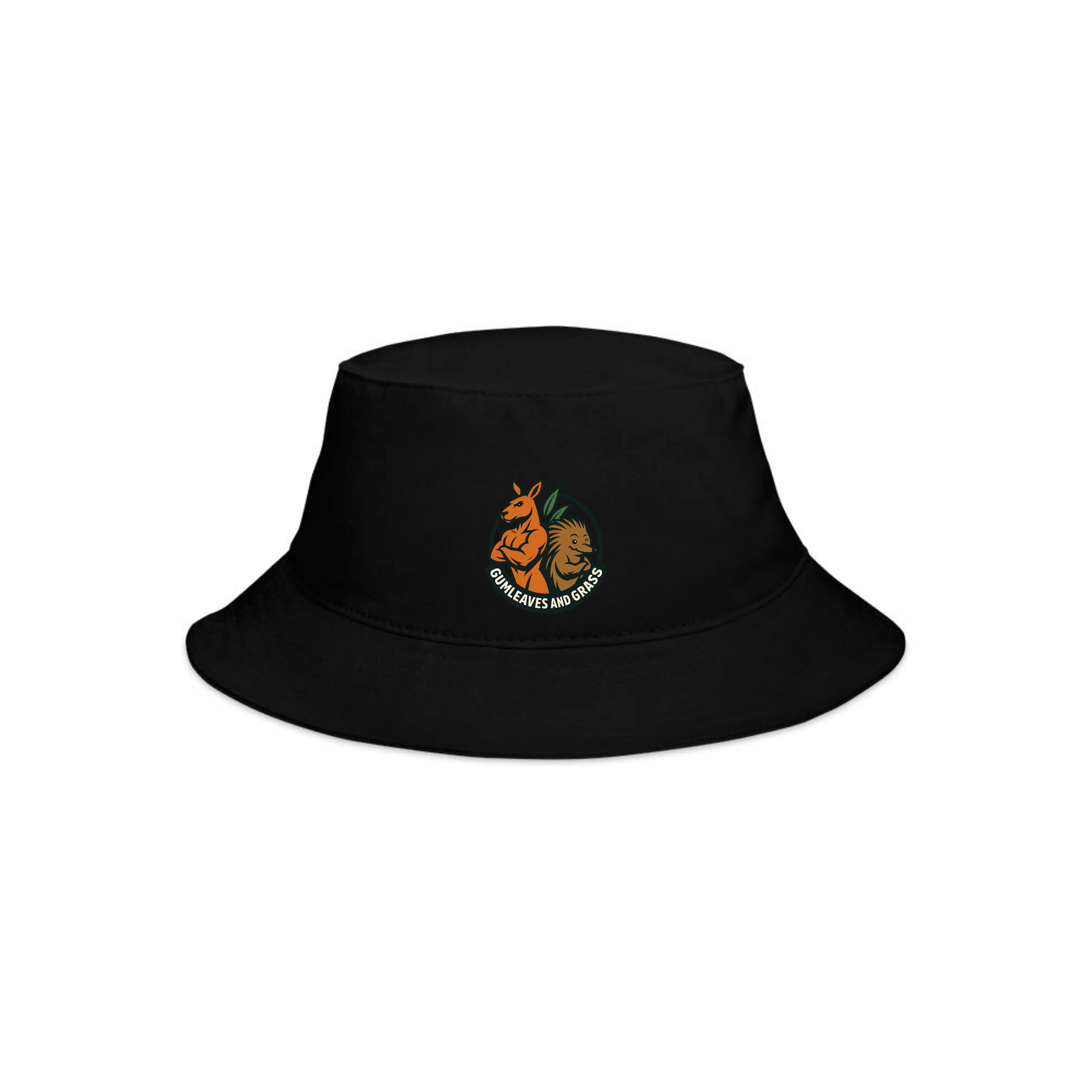 Gumleaves and Grass Embroidered Bucket Hat