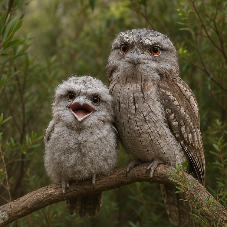 Tawny Frogmouths - Blending In, Standing Out