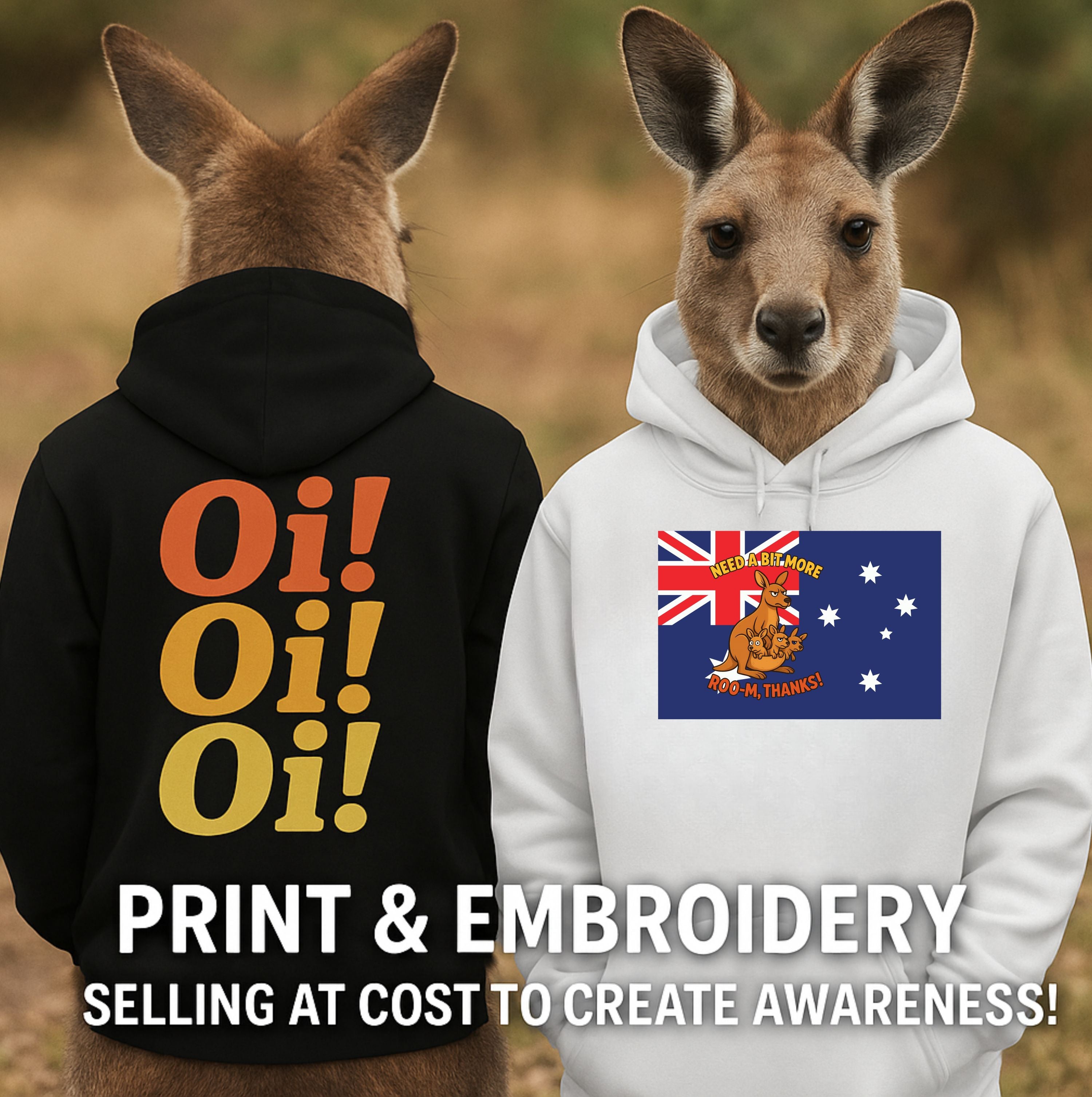 “Room to Roo-m” Kangaroo Unisex Hoodie