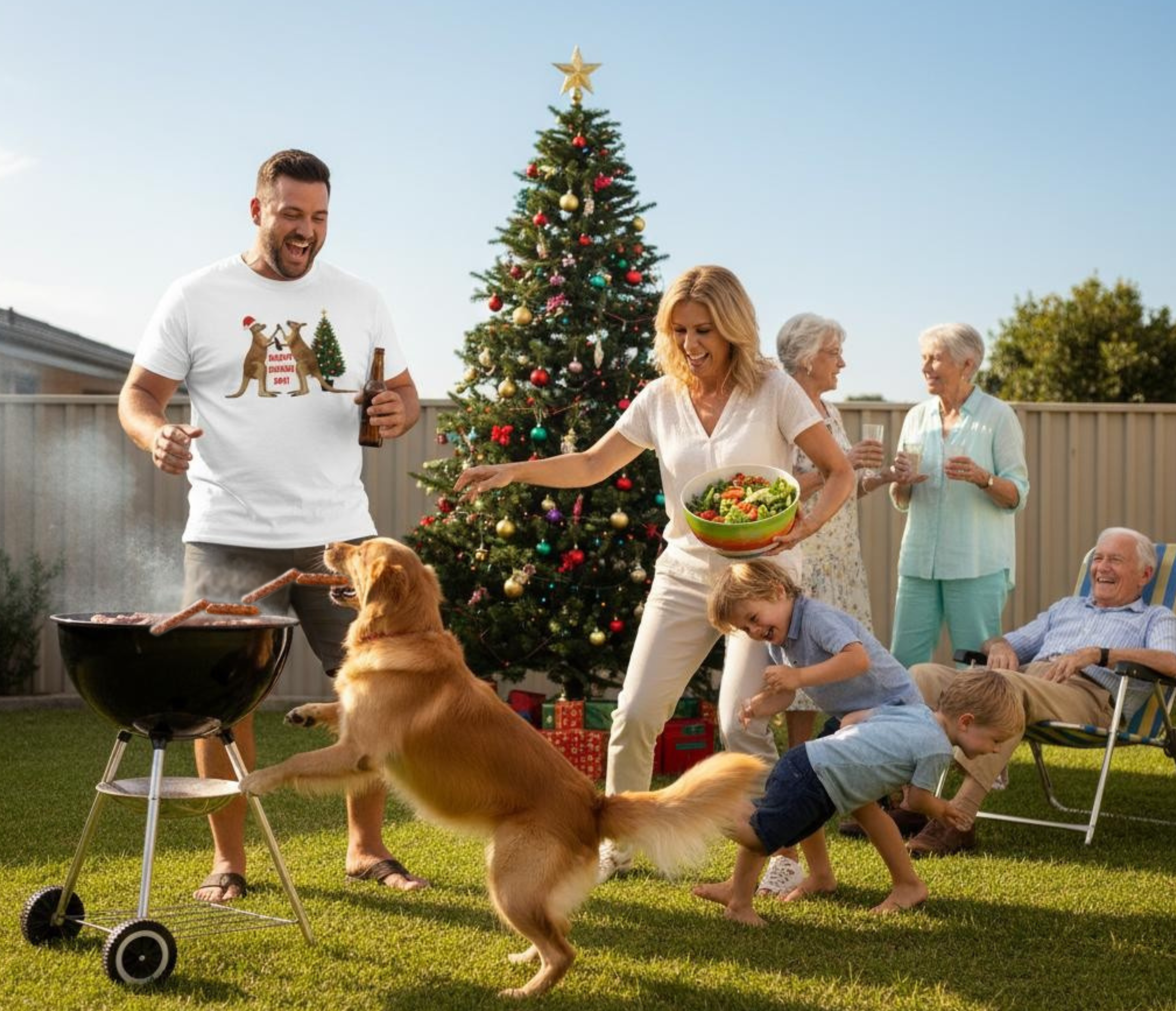 Happy Boxing Day Kangaroo Quality Heavyweight Unisex TShirt – Aussie Xmas Style