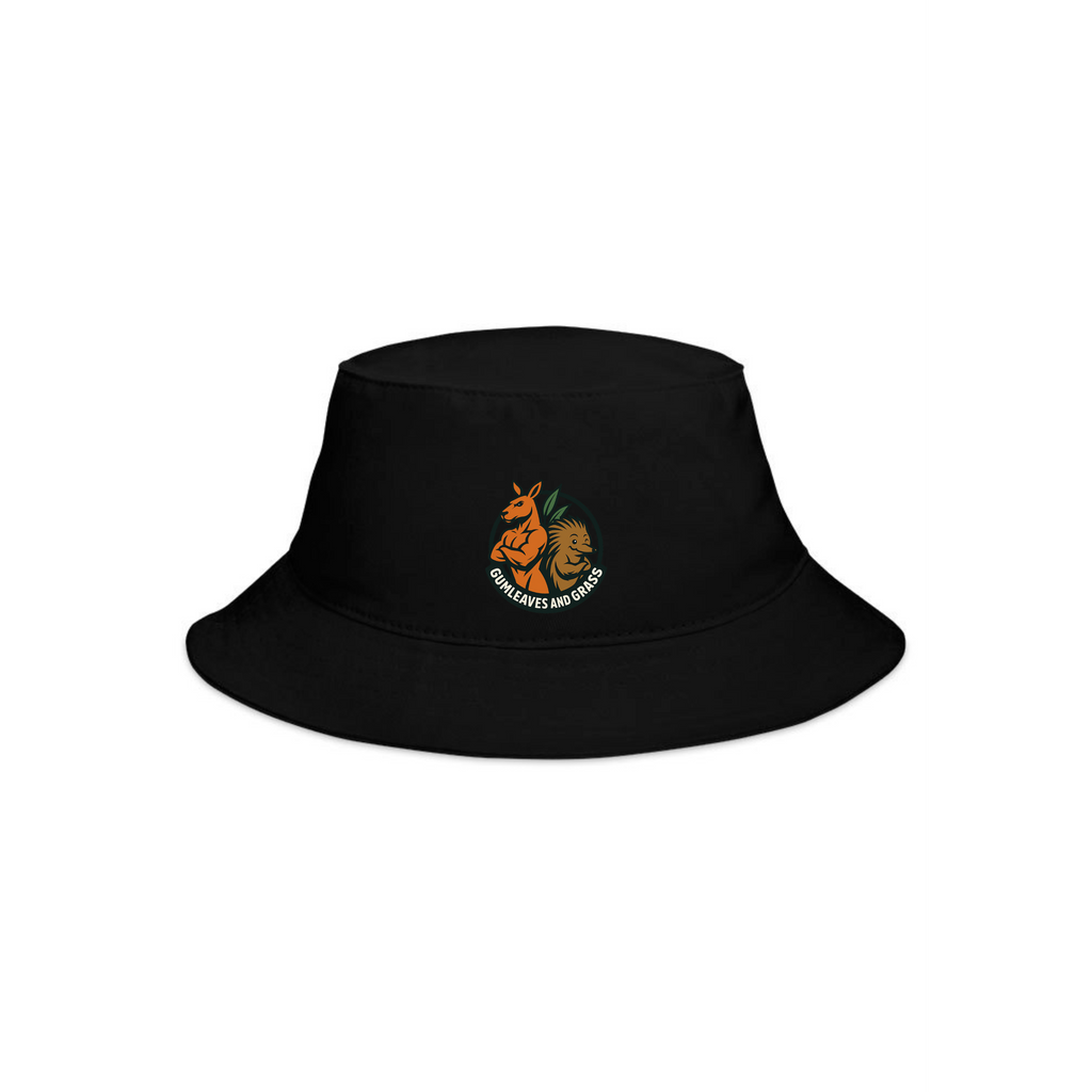 Gumleaves and Grass Embroidered Bucket Hat