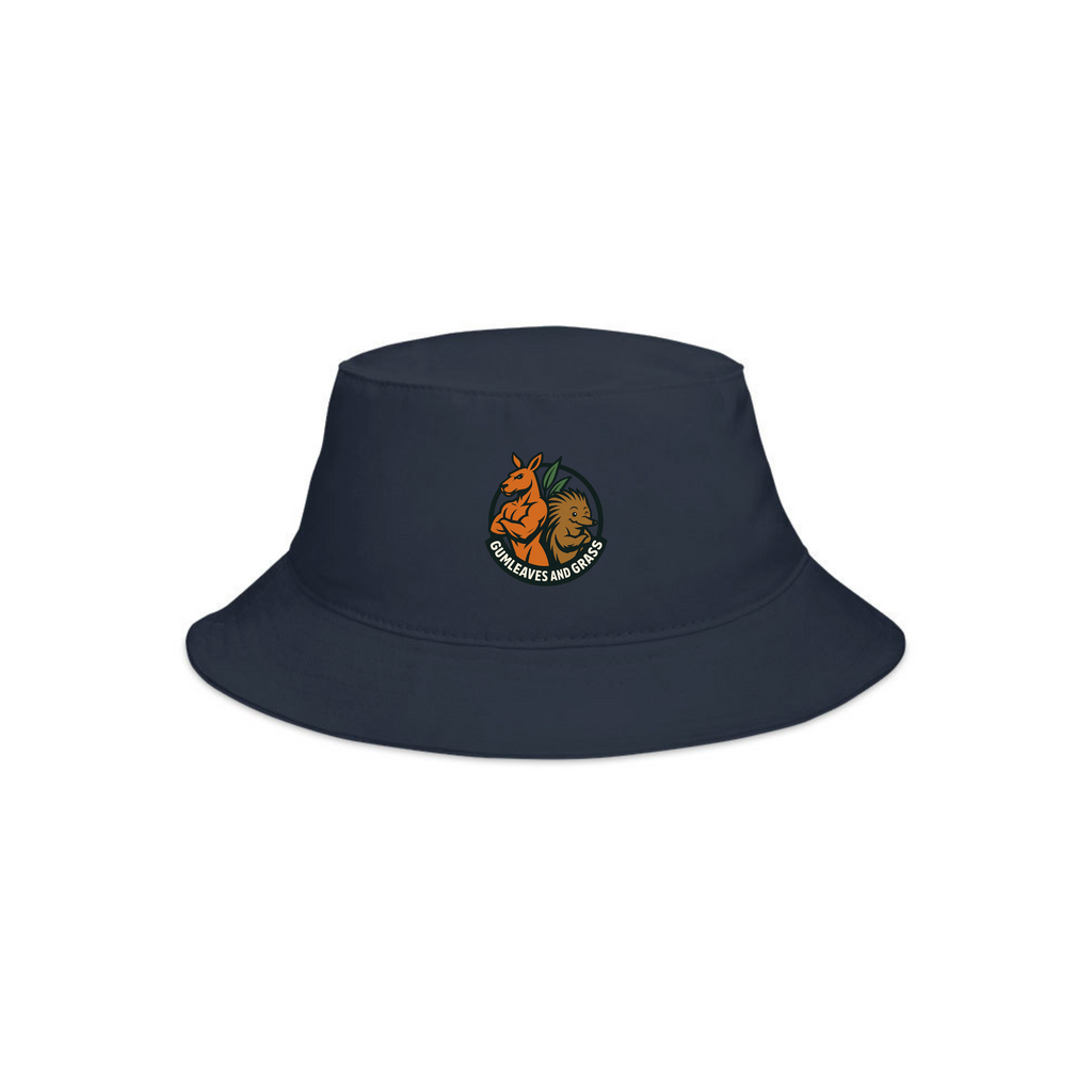 Gumleaves and Grass Embroidered Bucket Hat