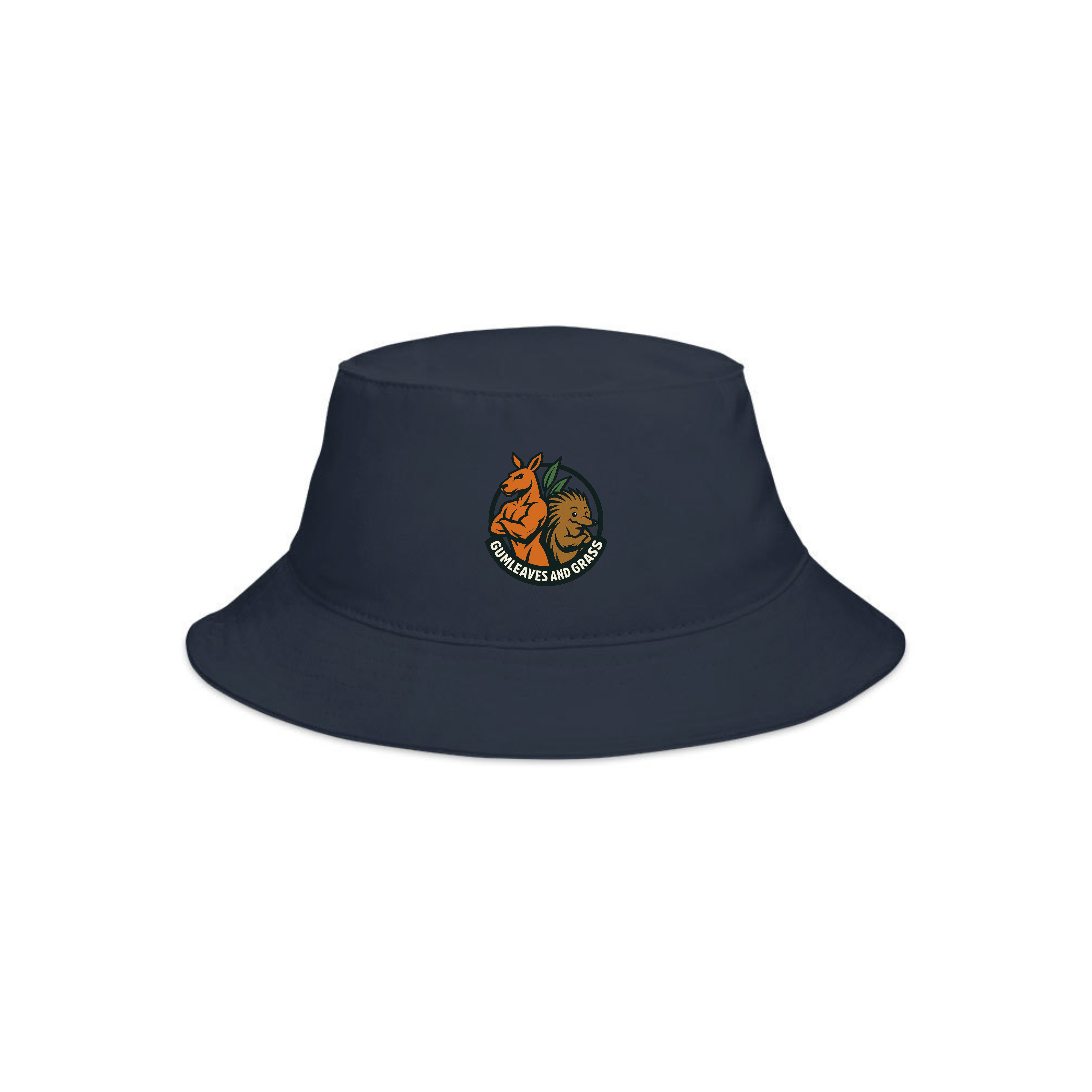 Gumleaves and Grass Embroidered Bucket Hat